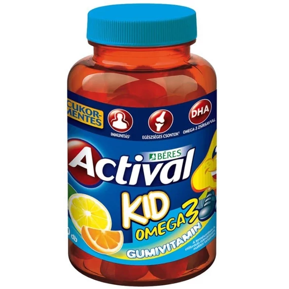 Béres actival kid omega-3 gumivitamin 50 db
