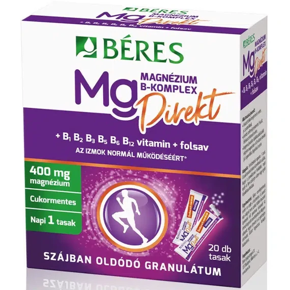 Béres Magnézium B-Komplex Direkt 400mg granulátum 20 tasak