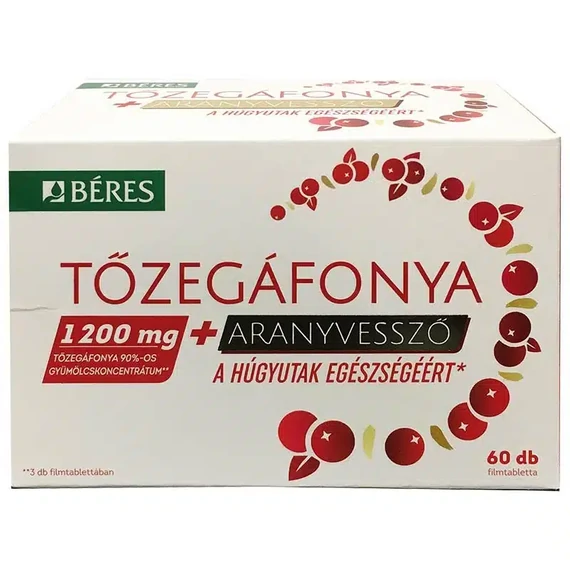 Béres Tőzegáfonya 1200mg + Aranyvessző filmtabletta 60db
