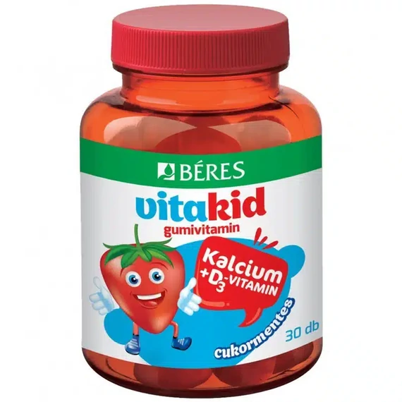 Béres Vitakid Kalcium+D3 cukormentes gumivitamin 30db