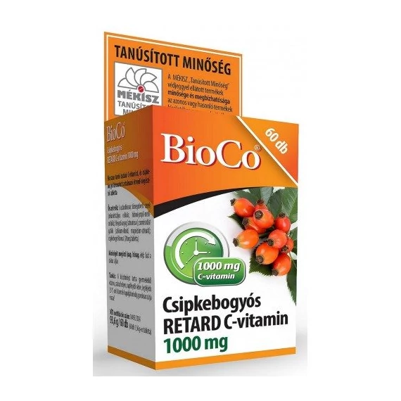 Bioco csipkebogyó retard C-vitamin 1000mg tabletta 60db