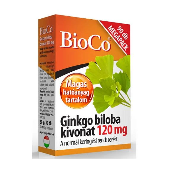 BioCo Ginkgo biloba kivonat 120 mg Megapack 90 db