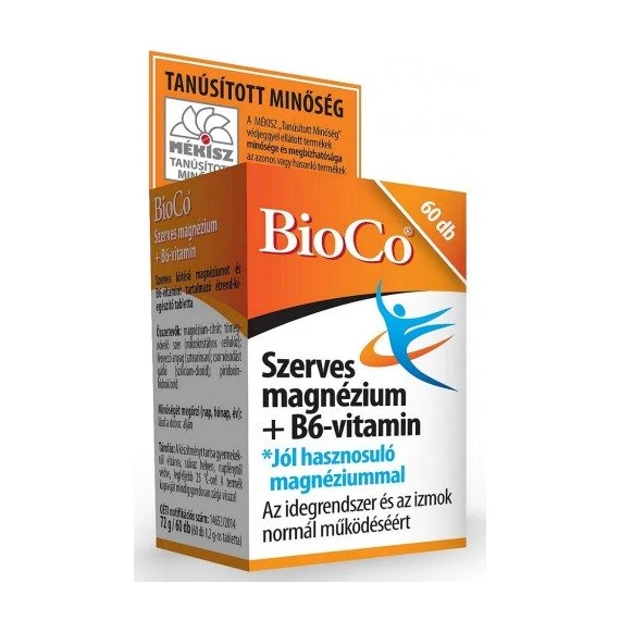 BioCo Szerves Magnézium+B6-vitamin 60db
