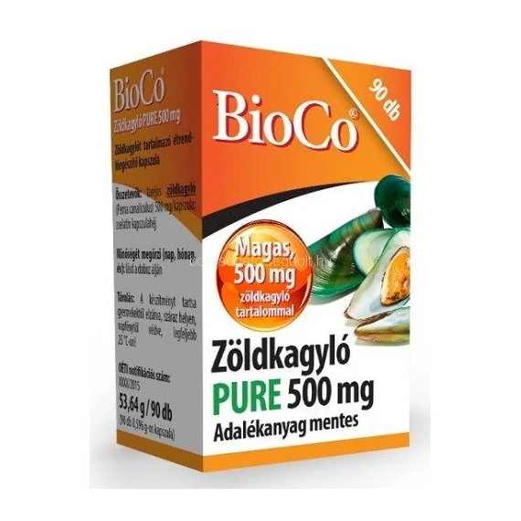Bioco zöldkagyló pure 500mg kapszula 90db