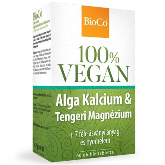 BioCo 100% VEGAN Alga Kalcium & Tengeri Magnézium filmtabletta 60db