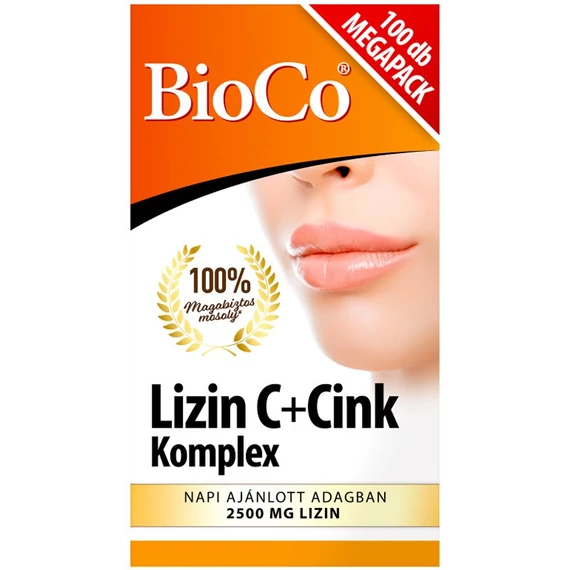 BioCo Lizin C+Cink Komplex tabletta Megapack 100db