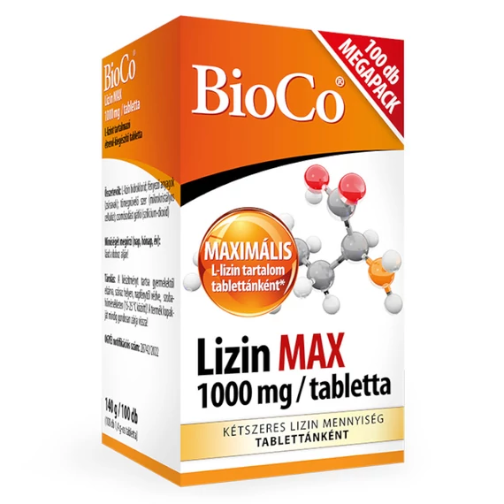 BioCo Lizin MAX 1000mg tabletta Megapack 100db