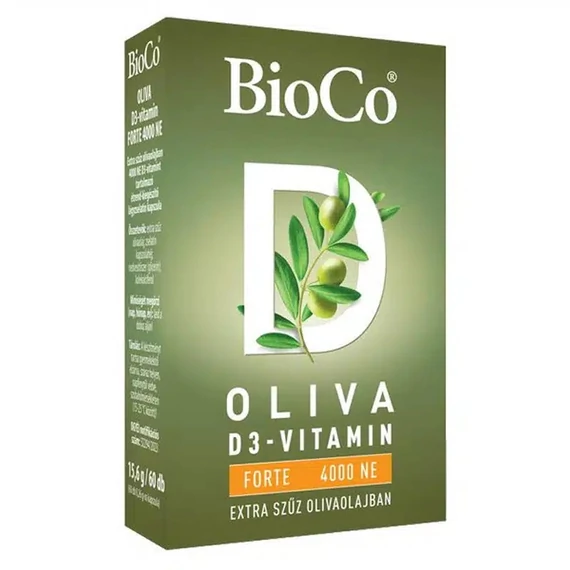 BioCo Oliva D3-vitamin Forte 4000NE lágyzselatin kapszula 60db