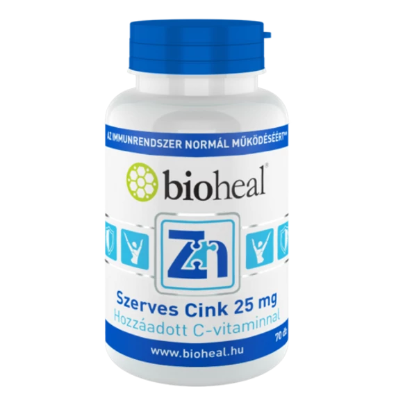 Bioheal szerves cink 25 mg 70 db