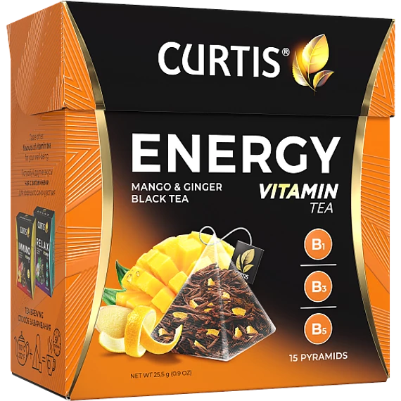 Curtis Energy fekete tea 15x1,7g