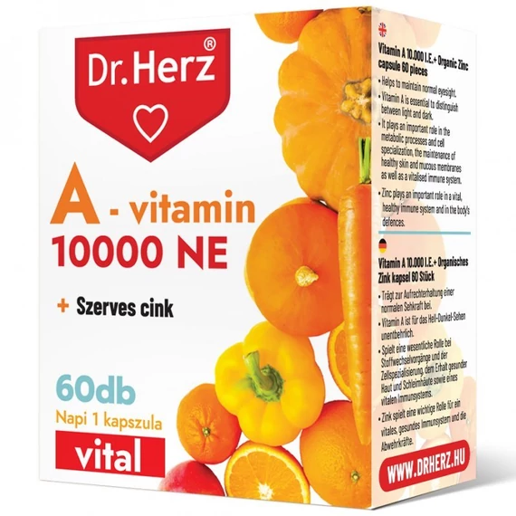 Dr. Herz A-vitamin 10000NE + Szerves Cink kapszula 60db