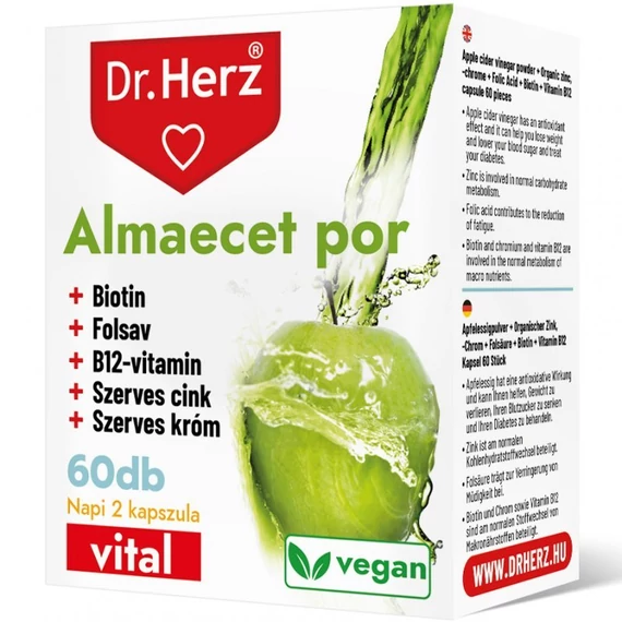 Dr. Herz Almaecet por + Biotin + Folsav kapszula 60db
