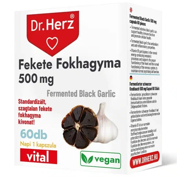 Dr. Herz Fekete Fokhagyma kapszula 60db