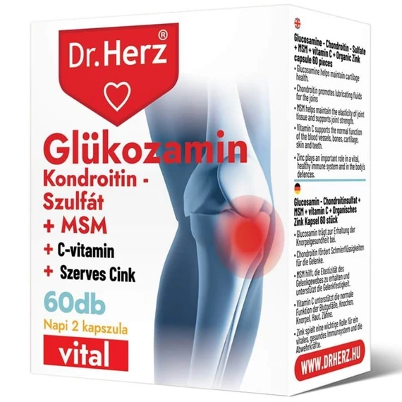 Dr. Herz Glükozamin+Kondroitin-szulfát+MSM kapszula 60db