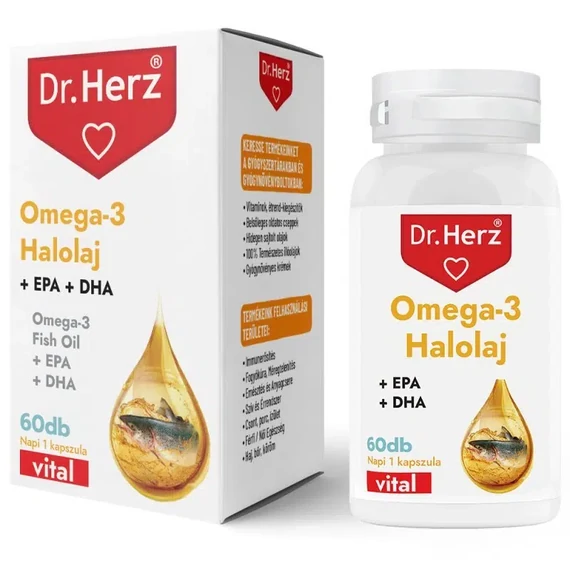 Dr. Herz Omega-3 Halolaj 1000mg 60db