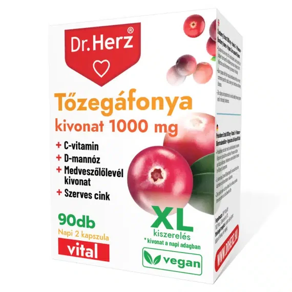 Dr. Herz Tőzegáfonya kivonat 1000mg XL kapszula 90db