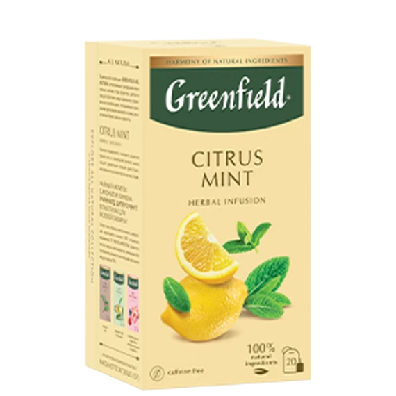GREENFIELD Citrus Mint tea 20x1,5g