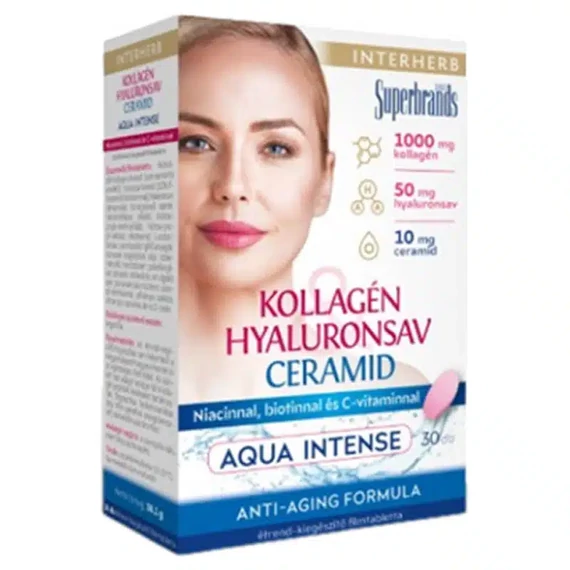 Interherb Kollagén Hyaluronsav Ceramid Aqua Intense tabletta 30db