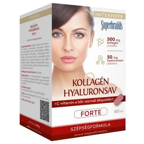 Interherb Kollagén Hyaluronsav Forte tabletta 60db