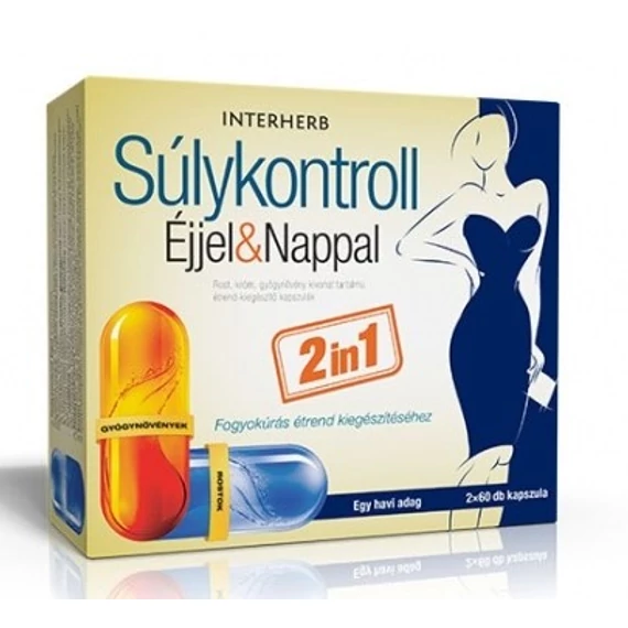 Interherb Súlykontroll éjjel és nappal kapszula 2X60db