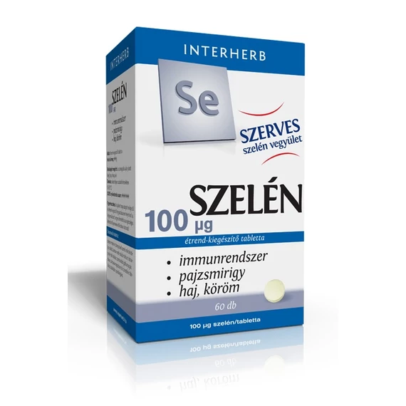 Interherb szerves Szelén 100 mcg tabletta 60 db