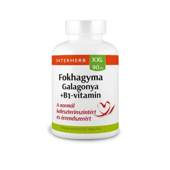 Interherb XXL Fokhagyma-Galagonya +B1 vitamin 90db