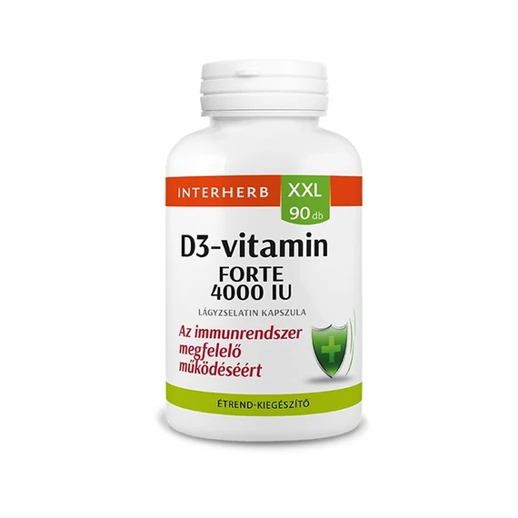 Interherb XXL D3-vitamin forte 4000IU kapszula 90db