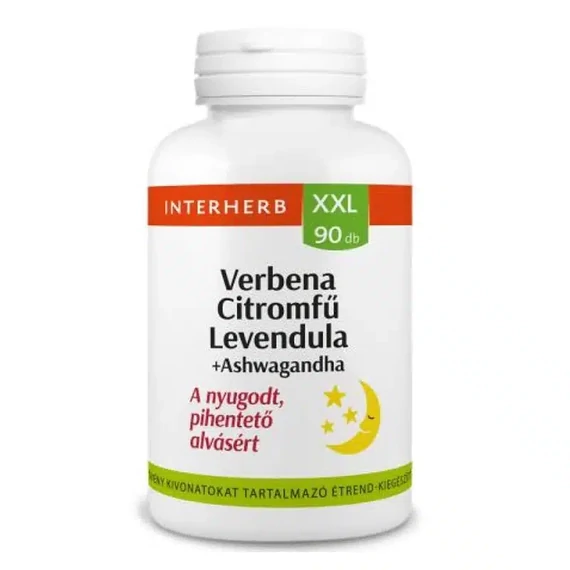 Interherb XXL Verbena+Citromfű+Levendula+Ashwagandha tabletta 90db