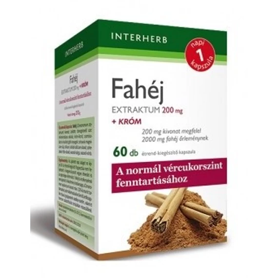 Interherb napi 1 fahéj+króm kapszula 60db