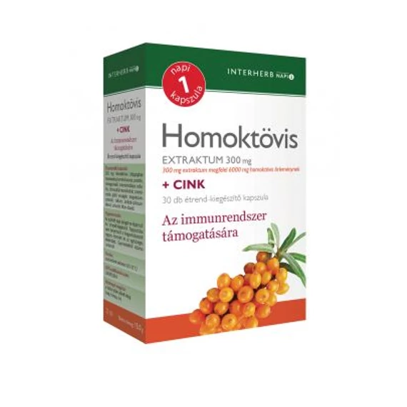 Interherb napi 1 homoktövis kapszula+cink 30db