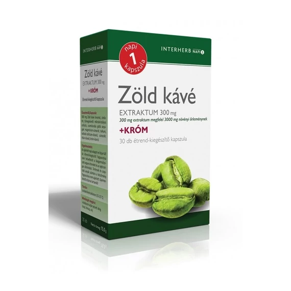 Interherb napi 1 zöld kávé+króm kapszula 30db