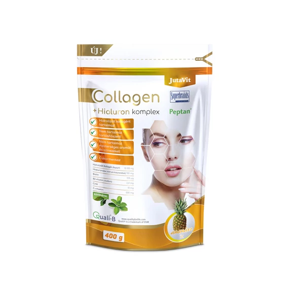 JutaVit Collagen Komplex ananász ízű kollagén italpor 400g
