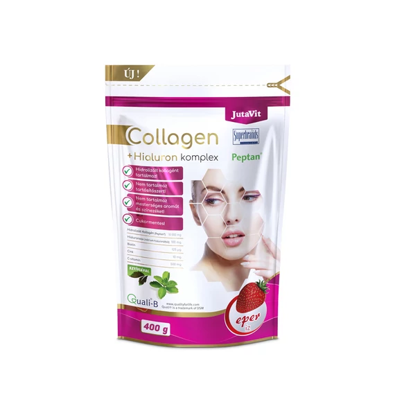 JutaVit Collagen Komplex eper ízű kollagén italpor 400g