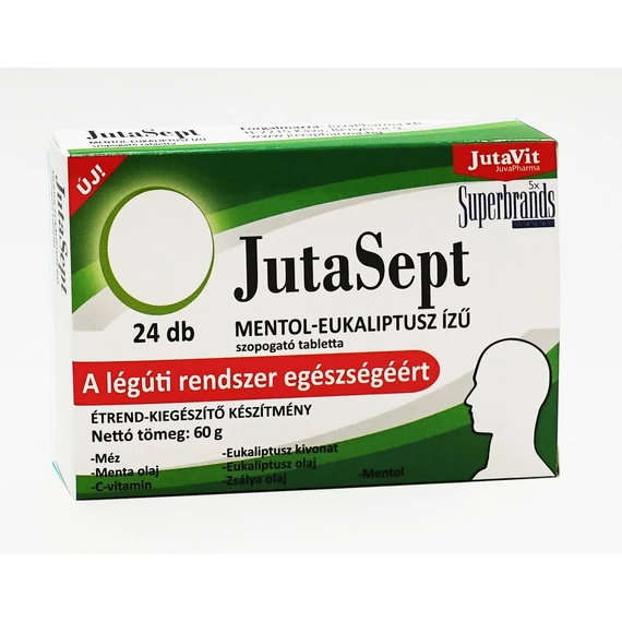 JutaVit Jutasept mentol-eukaliptusz ízű szopogató tabletta 24db