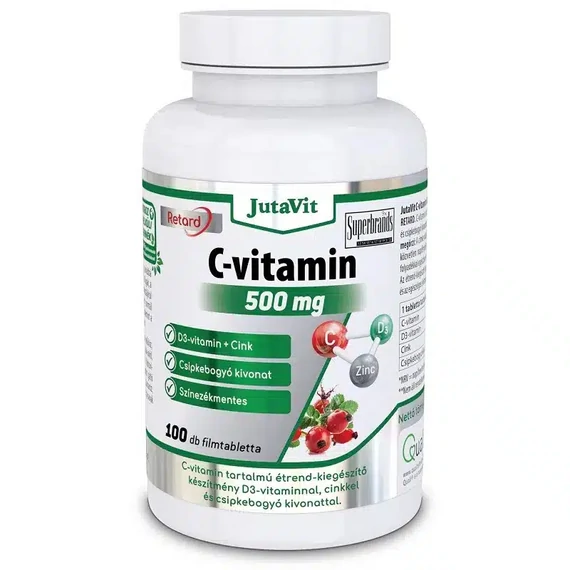 Jutavit C-vitamin 500mg + D3 + Cink tabletta 100db
