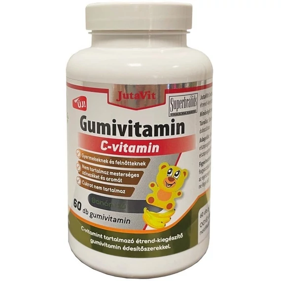 JutaVit C-vitamin Gumivitamin Cukormentes banán ízű 60db