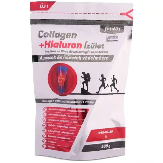 JutaVit Collagen+Hialuron Ízület Eper-Málna ízű italpor 400g