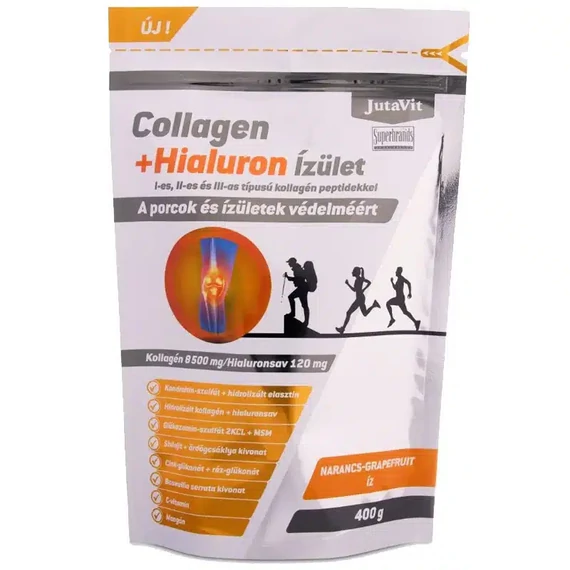 JutaVit Collagen+Hialuron Ízület Narancs-Grapefruit ízű italpor 400g