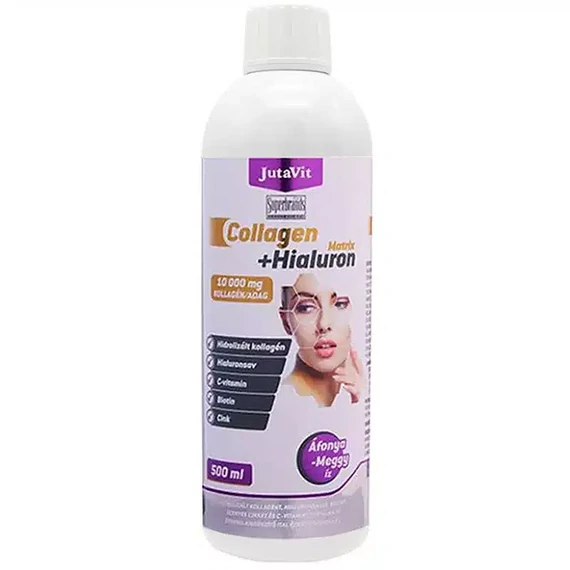 JutaVit Collagen+Hialuron Matrix ital Áfonya-meggy ízben 500ml