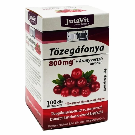 Jutavit Tőzegáfonya + Aranyvessző kapszula 100db