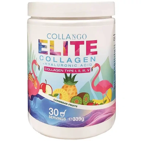 Collango ELITE Kollagen + Hialuronsav Trópusi gyümölcs ízű italpor 339g