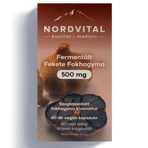 Nordvital Fermentált Fekete Fokhagyma kapszula 60db