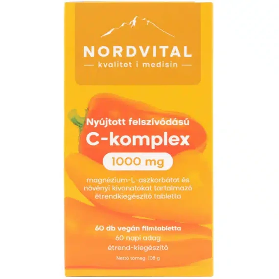 Nordvital C-vitamin 1000mg komplex Retard tabletta 60db
