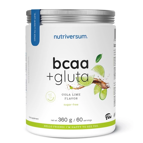 Nutriversum BCAA+GLUTA sugar free Cola-Lime 360g