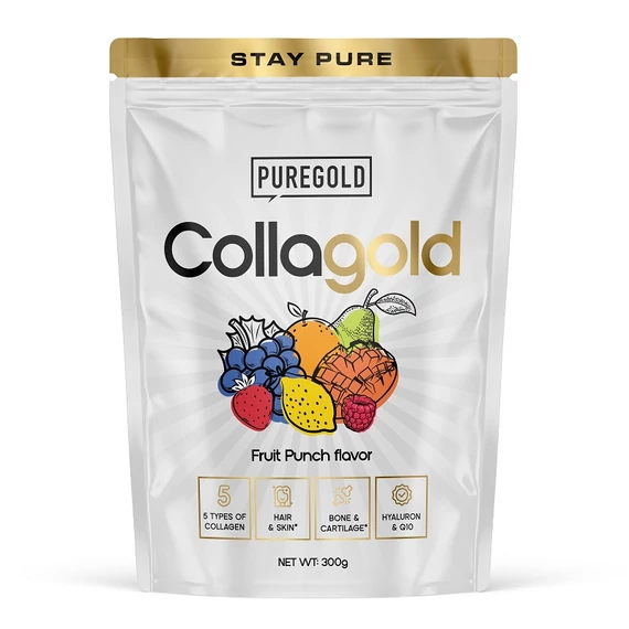 Pure Gold CollaGold Marha és Hal kollagén italpor Fruit Punch 300g
