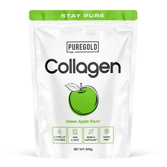 Pure Gold Collagen Marha kollagén italpor zöldalma 300g