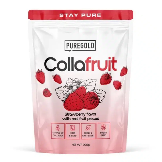 Pure Gold Collafruit Marha és Hal kollagén Eper 300g
