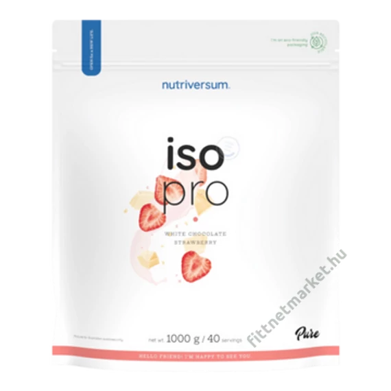 Nutriversum Iso Pro fehércsokoládé-eper 1000g