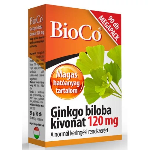 BioCo Ginkgo biloba kivonat 120 mg Megapack 90 db