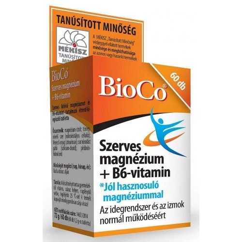 BioCo Szerves Magnézium+B6-vitamin 60db